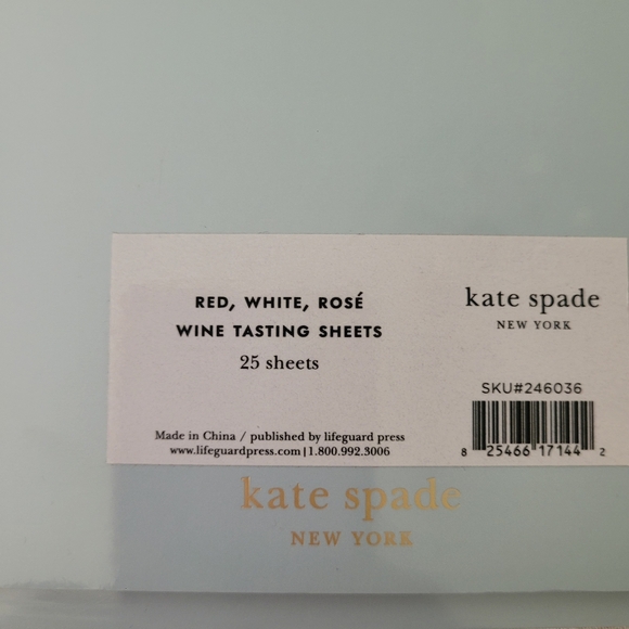 Kate Spade Wine Tasting Sheets with Gold Accents - Picture 2 of 5
